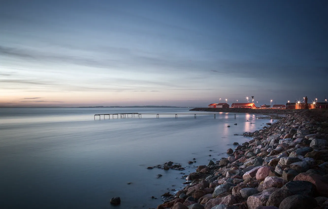 Фото обои камни, побережье, Дания, Denmark, Nibe