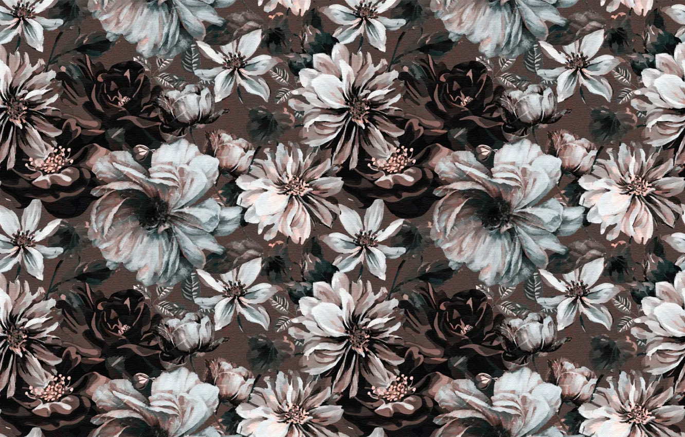 Фото обои цветы, фон, Background, Pattern, Floral
