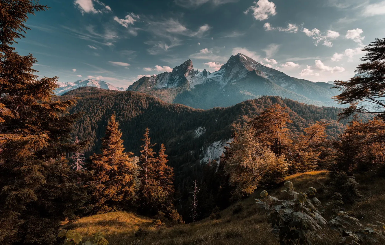 Фото обои гора, Бавария, Watzmann, Вацманн