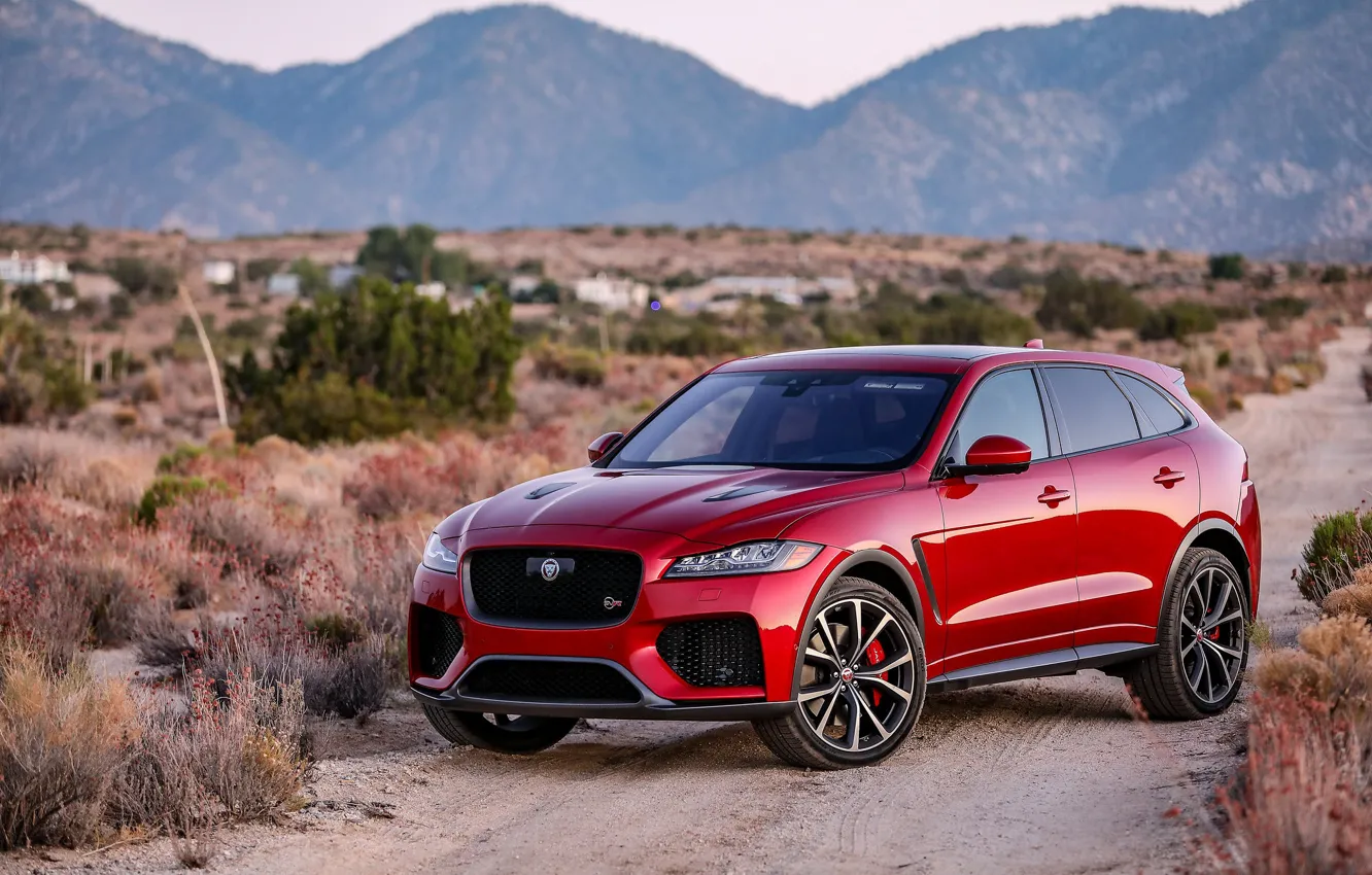 Фото обои Jaguar, Red, F-Pace SVR