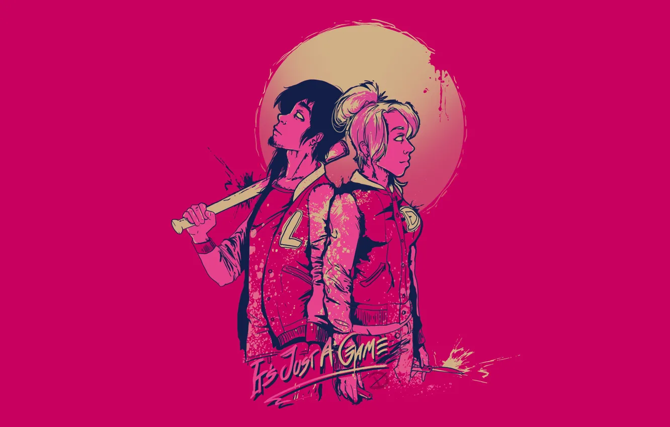 Фото обои Игра, Бита, Miami, Alex, Алекс, Hotline Miami, Darkwave, Corey