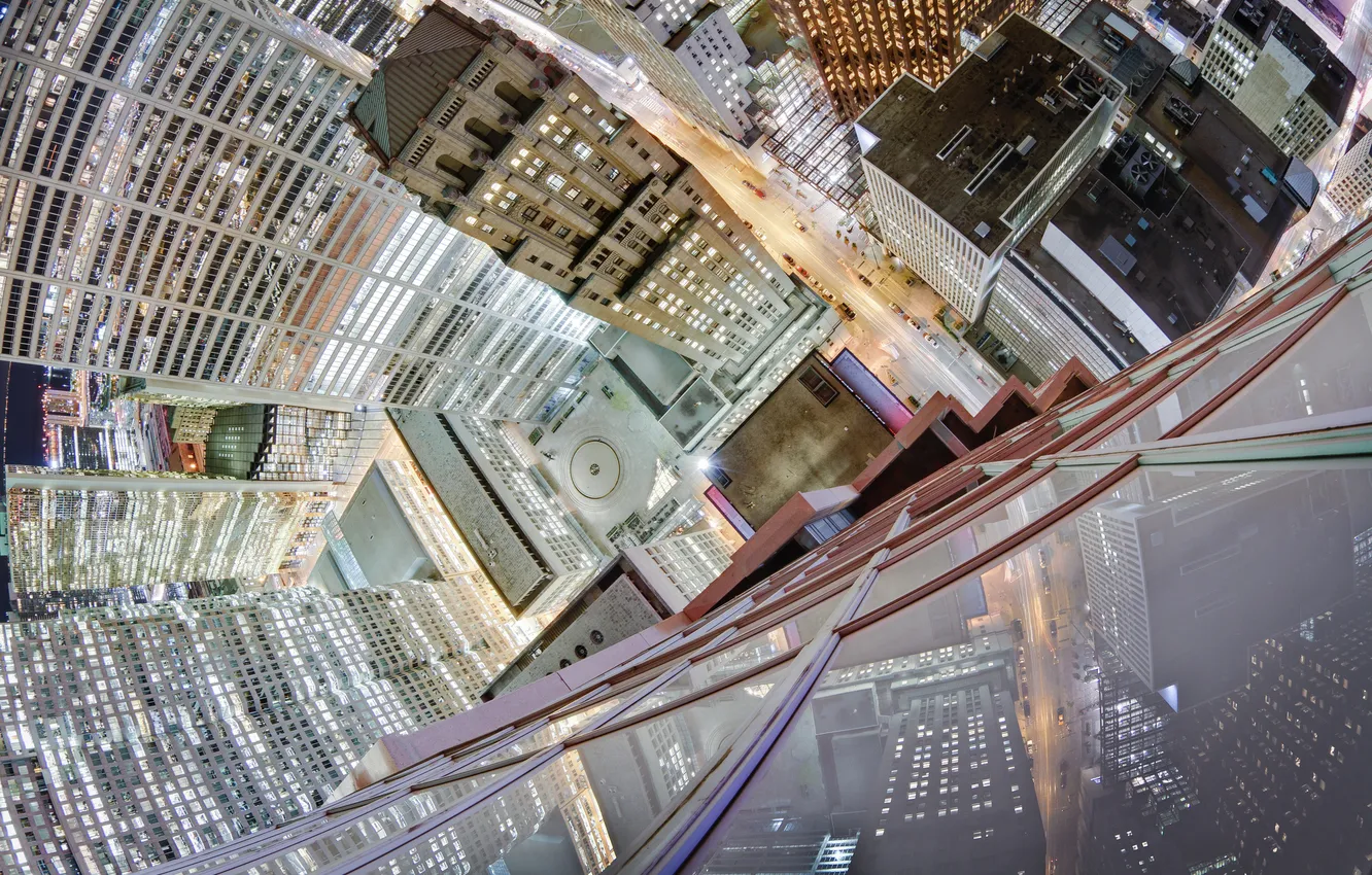 Фото обои город, здания, высота