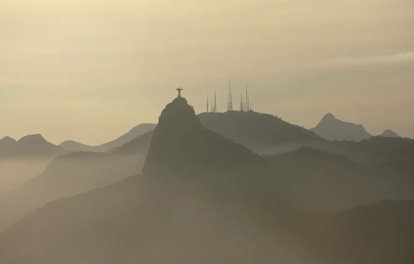 Фото обои горы, туман, Бразилия