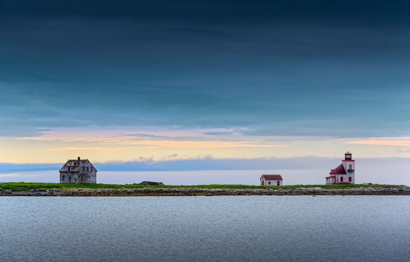 Фото обои море, остров, дома