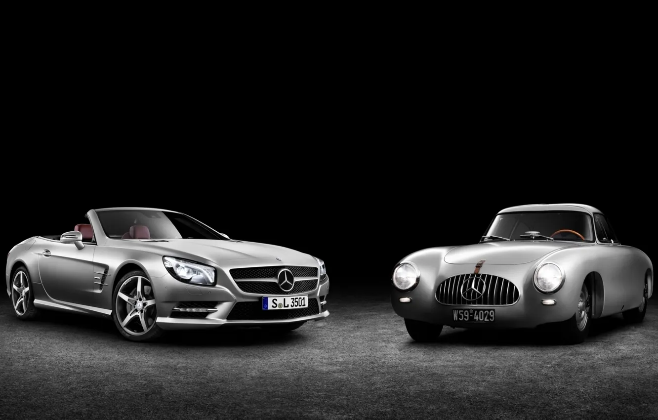 Фото обои темнота, Mercedes-Benz, полумрак, мерседес, AMG, and, SL-Klasse, 300SL