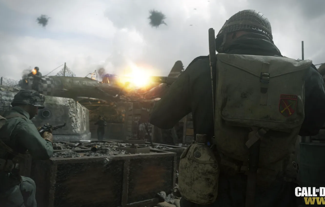 Фото обои Call of Duty, War, Activision, Вторая Мировая Война, World War 2, Call of Duty WWII, …