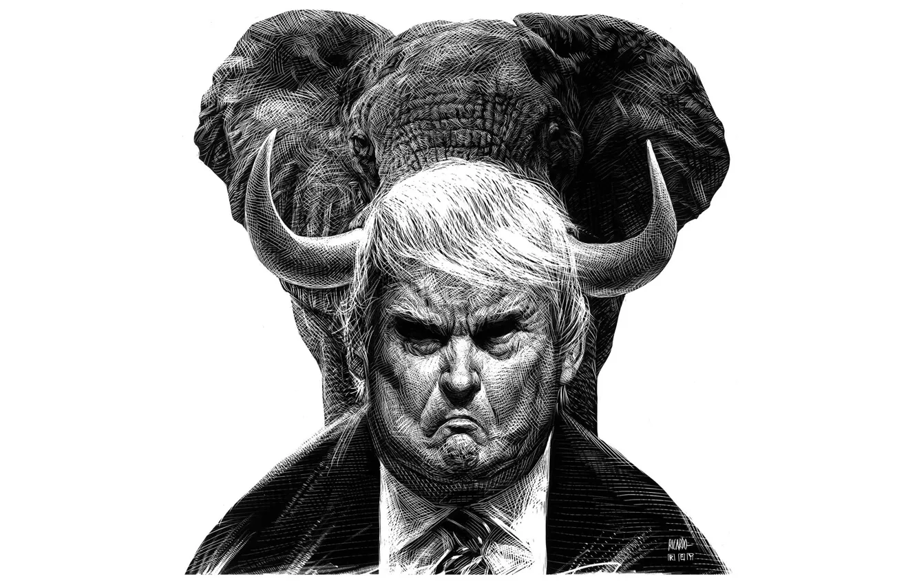 Фото обои elephant, Republican Party, Donald Trump, GOP