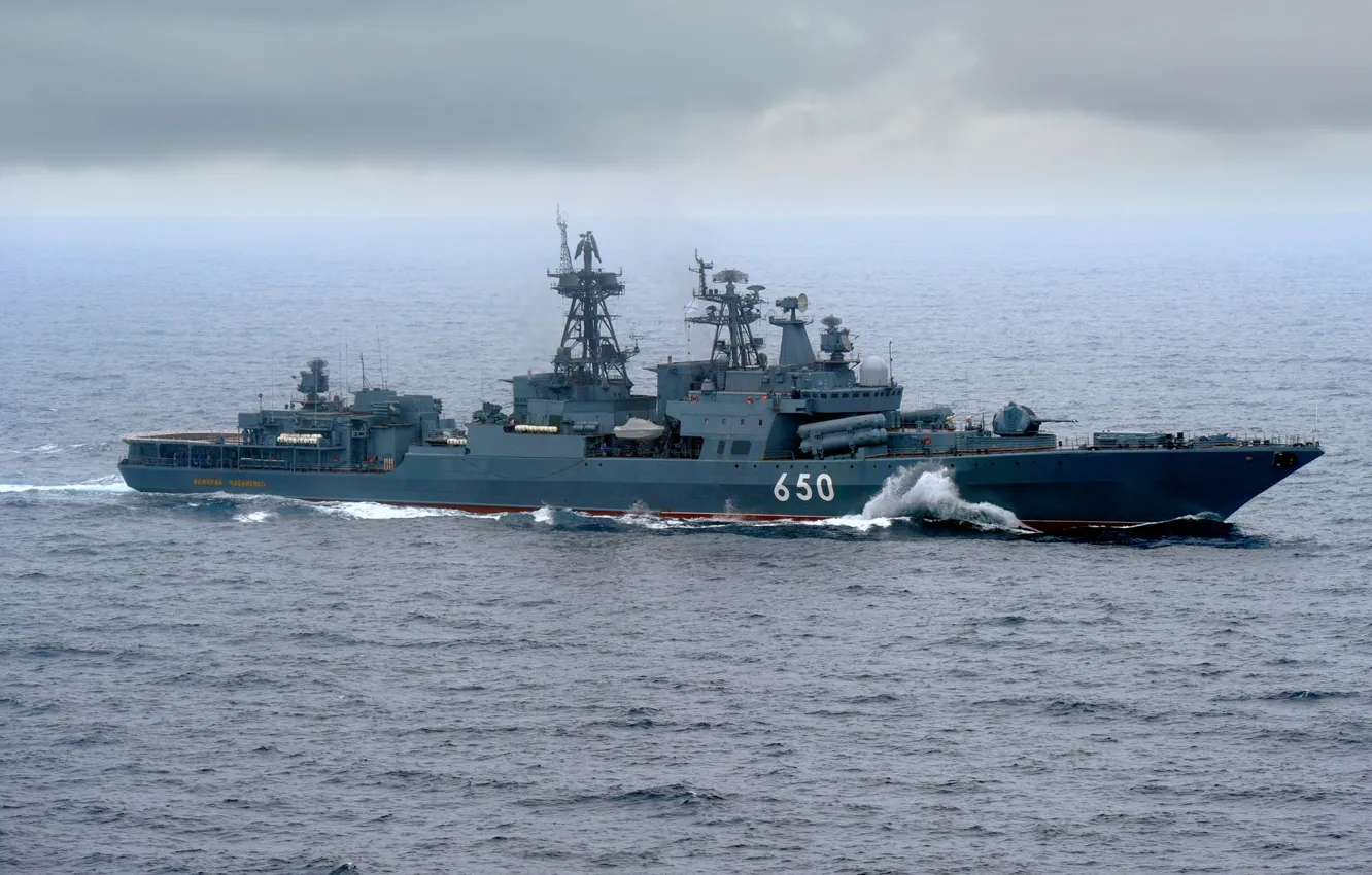Фото обои корабль, противолодочный, Адмирал Чабаненко