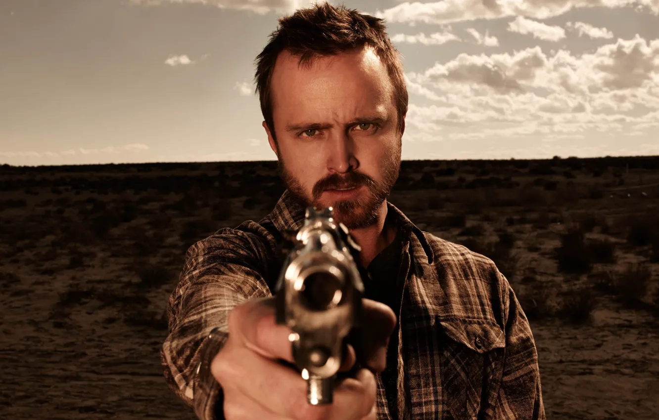 Фото обои пистолет, дуло, Путь, Во все тяжкие, Breaking Bad, El Camino, Aaron Paul, Jesse Pinkman