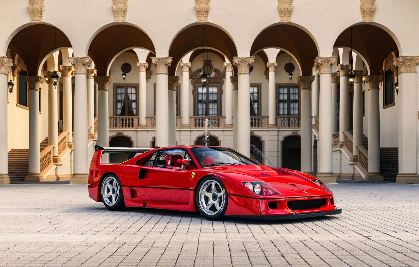 Фото обои Ferrari, суперкар, supercar, 1992, единственный экземпляр, the only instance, by Michelotto, Ferrari F40 LM GTC