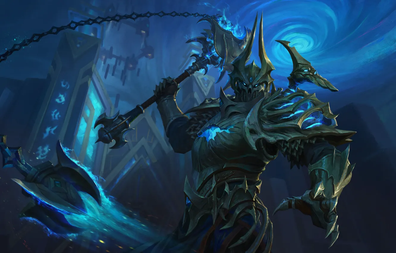Фото обои доспехи, World of Warcraft, WOW, взмах, art, босс, Blizzard Entertainment, role-playing game