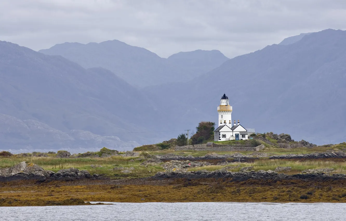 Фото обои маяк, остров, шотландия
