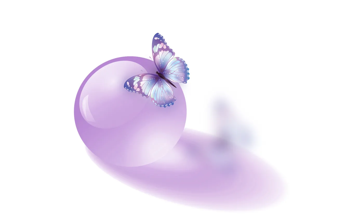 Фото обои blue, butterfly, ball, magical