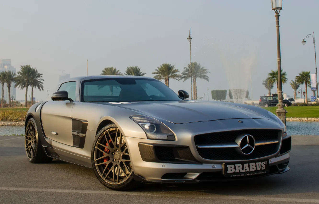 Фото обои mercedes-benz, brabus, sls, amg