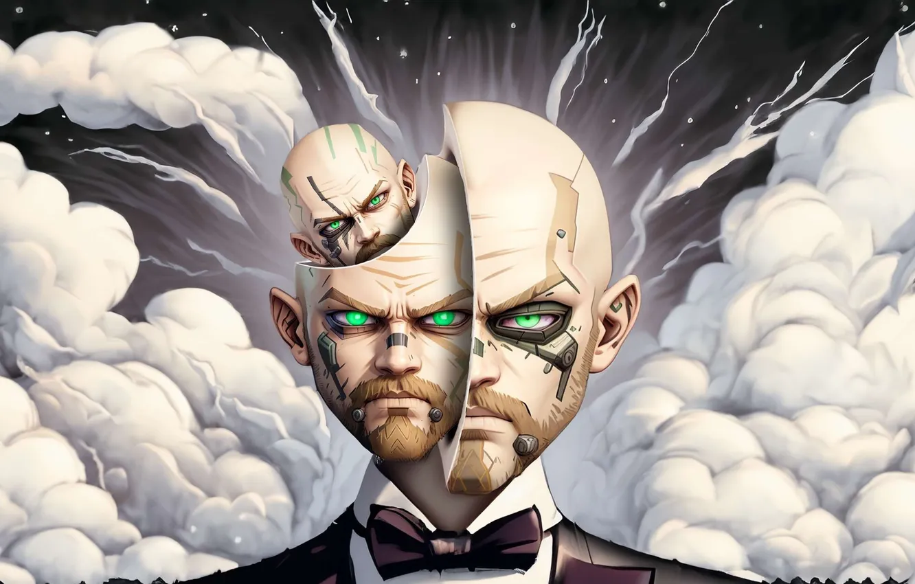 Фото обои облака, лицо, голова