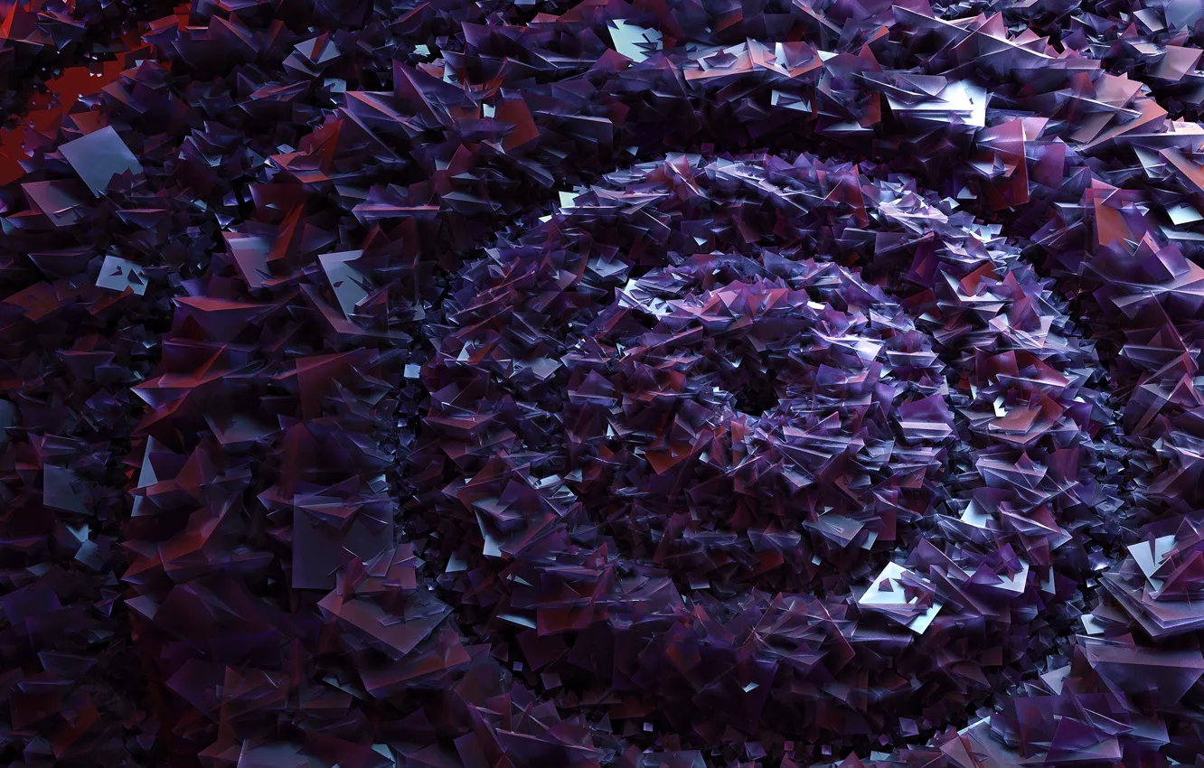 Фото обои круги, абстракция, abstraction, Justin Maller, Awake, битое стекло, Джастин Маллер