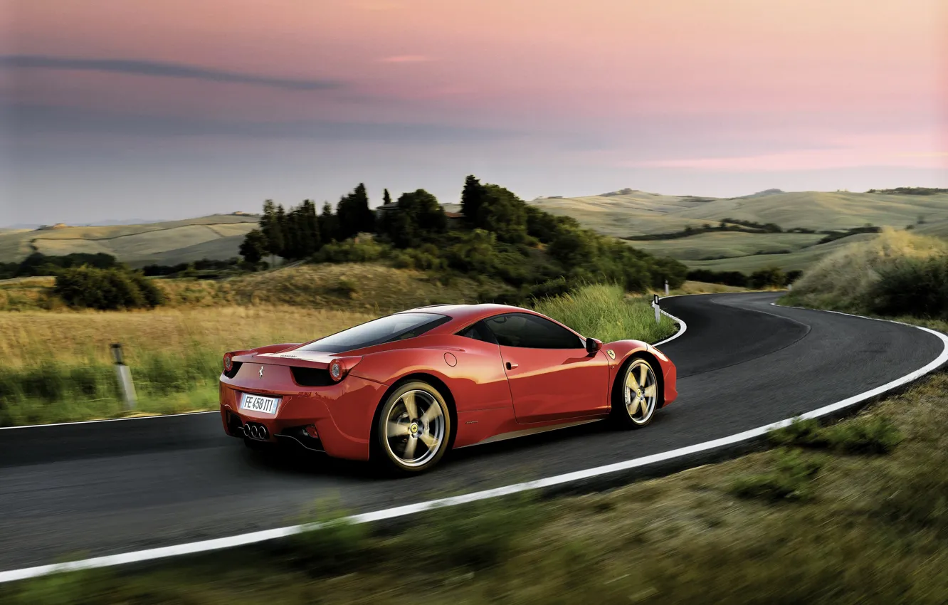 Фото обои пейзаж, трасса, Ferrari