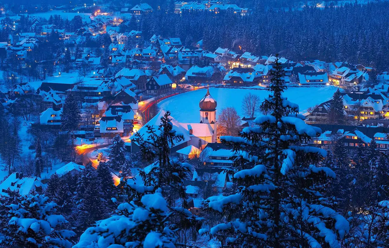 Фото обои зима, Германия, Баден-Вюртемберг, Хинтерцартен