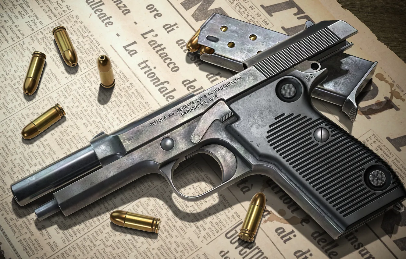 Фото обои Италия, Самозарядный пистолет, Beretta M1951