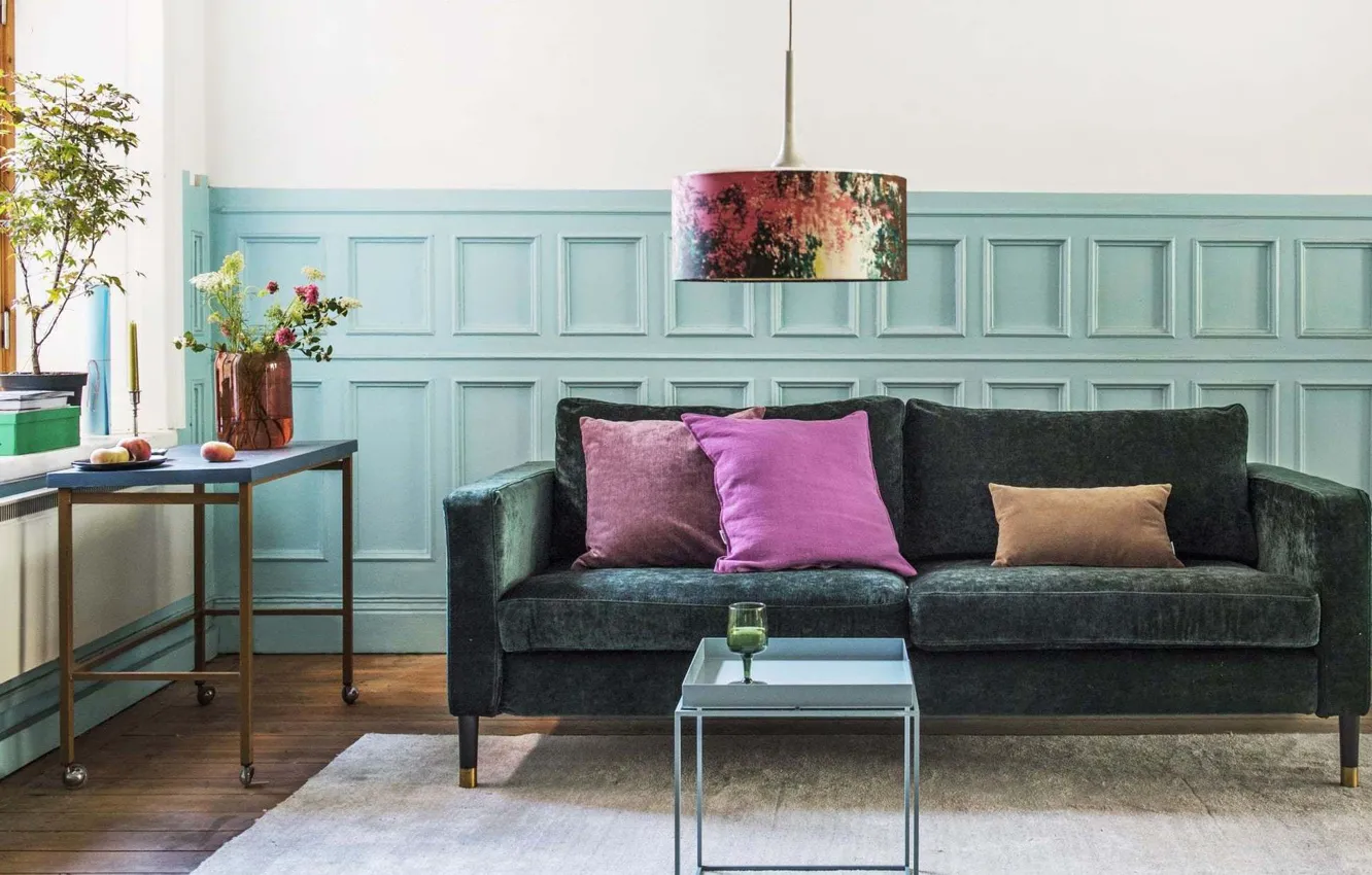 Фото обои дизайн, стиль, интерьер, софа, гостиная, ИКЕА, IKEA idea decor, ИКЕА декор