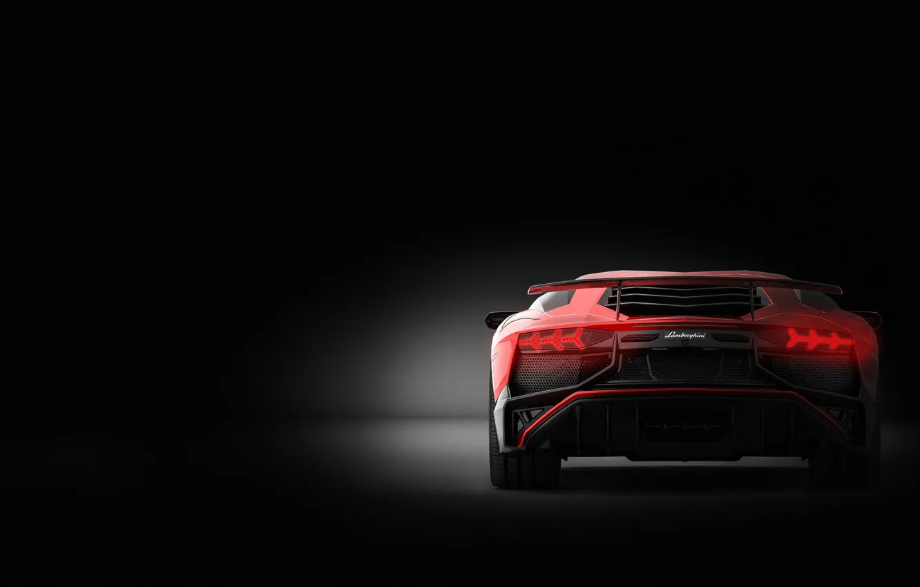 Фото обои Красный, Авто, Lamborghini, Машина, Car, Суперкар, Aventador, Lamborghini Aventador