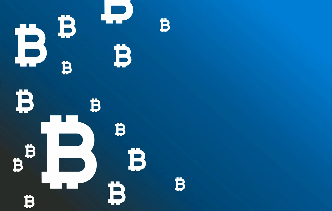 Фото обои синий, фон, лого, logo, blue, fon, bitcoin, биткоин