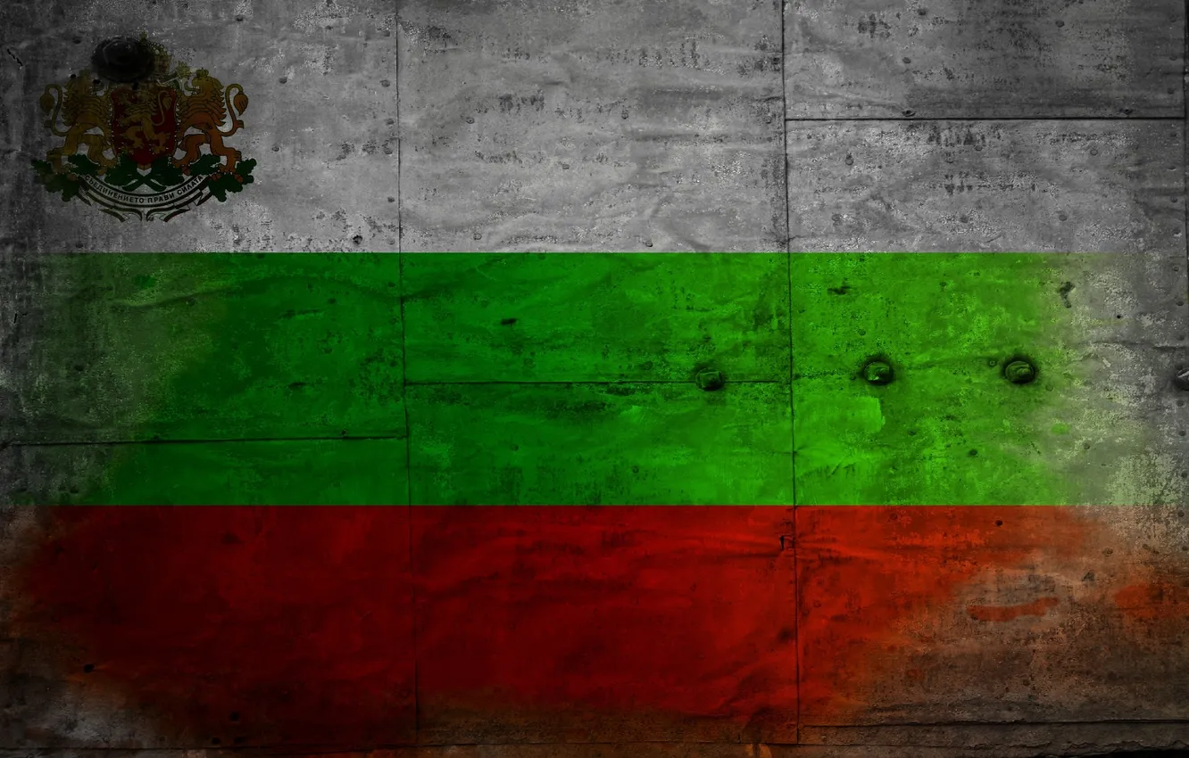Фото обои флаг, герб, болгария