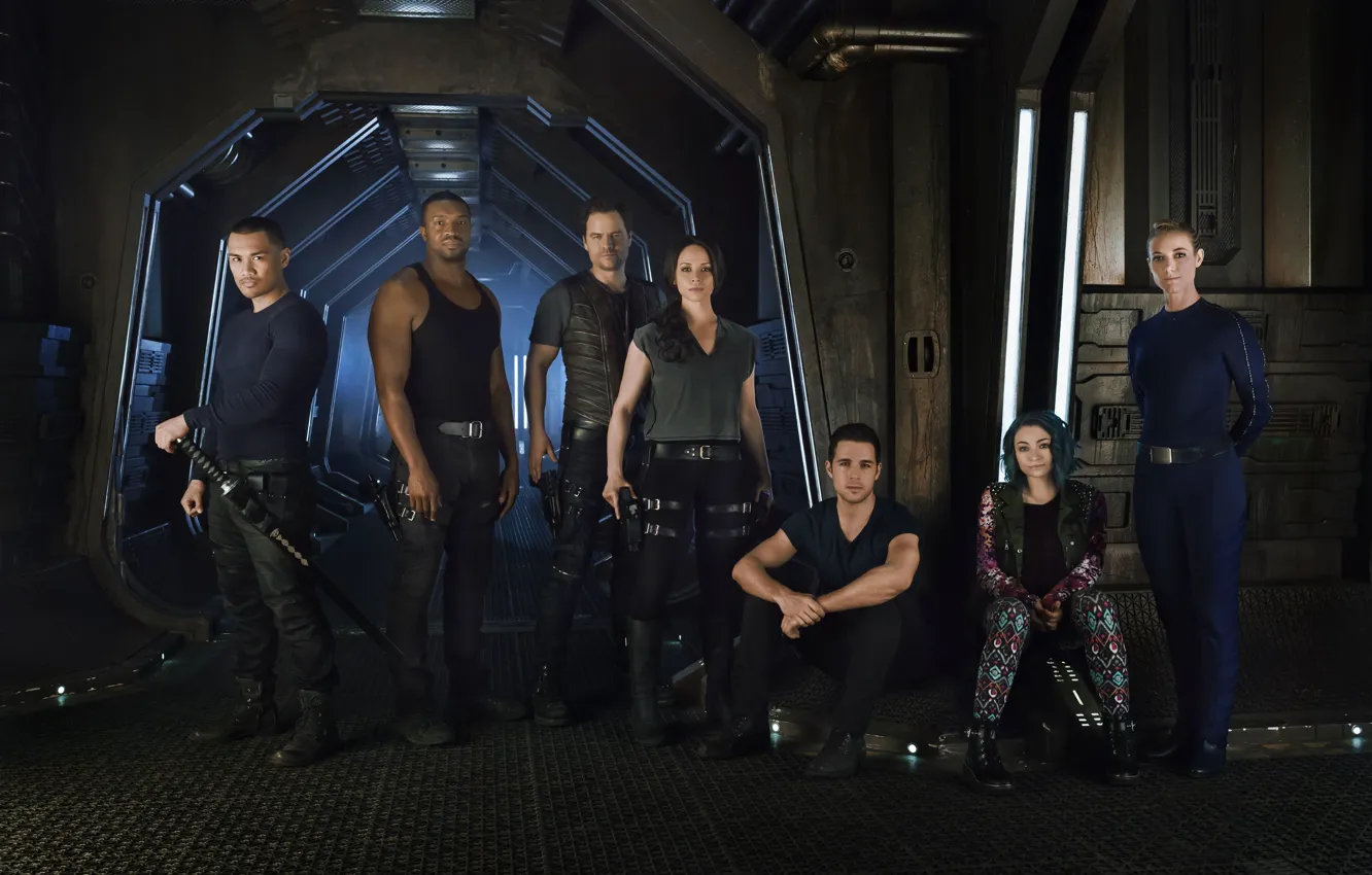 Фото обои Сериал, Фильмы, Тёмная материя, Dark Matter, актерский состав