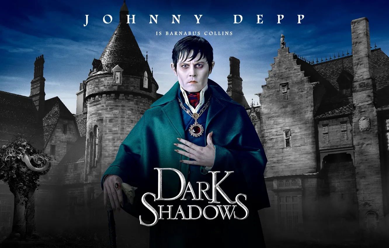 Фото обои Johnny Depp, movie, Dark Shadows, Tim Burton