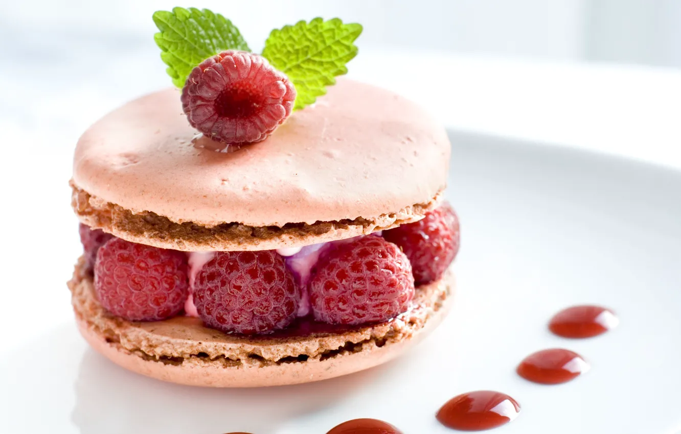 Фото обои малина, еда, печенье, десерт, food, sweet, dessert, сладкие