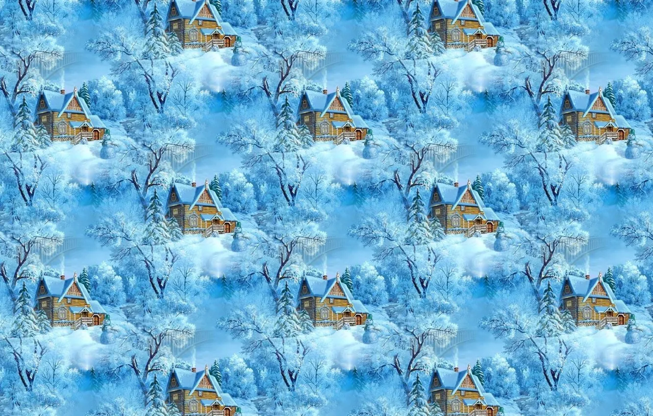 Фото обои зима, снег, природа, дом, фон, праздник, текстура