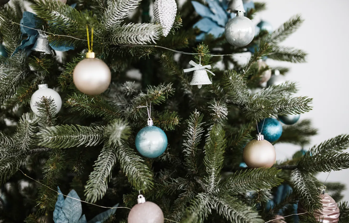 Фото обои украшения, шары, елка, новый год, Рождество, Christmas, balls, New Year