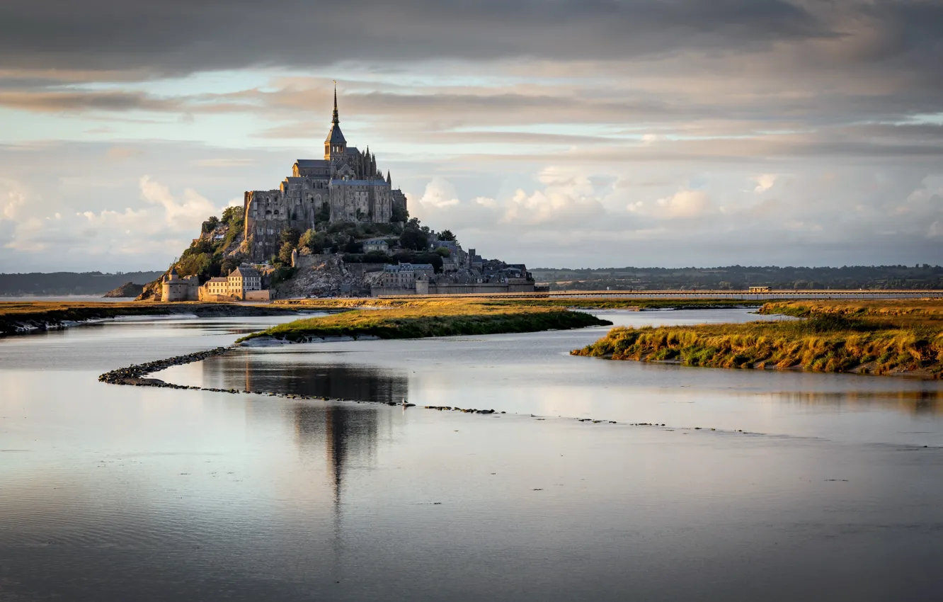 Фото обои пейзаж, природа, Mont Saint Michel