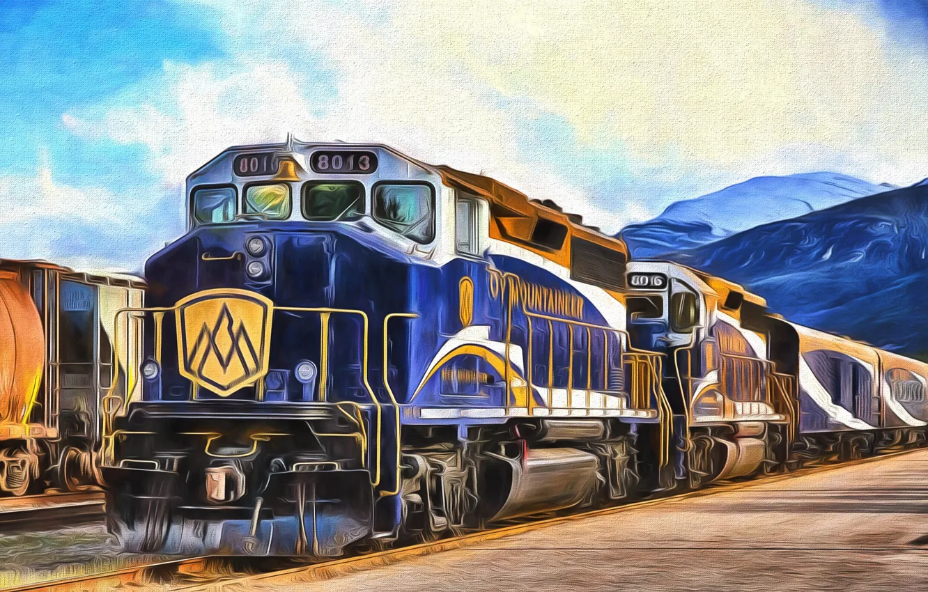 Фото обои паровоз, Поезд, железная дорога, локомотив