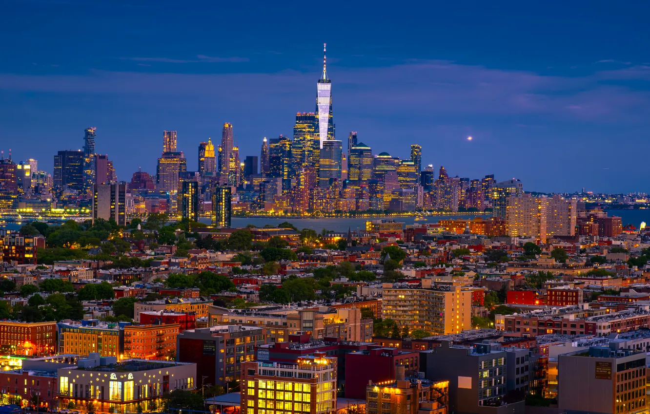 Фото обои USA, Manhattan, New York City, Hudson River