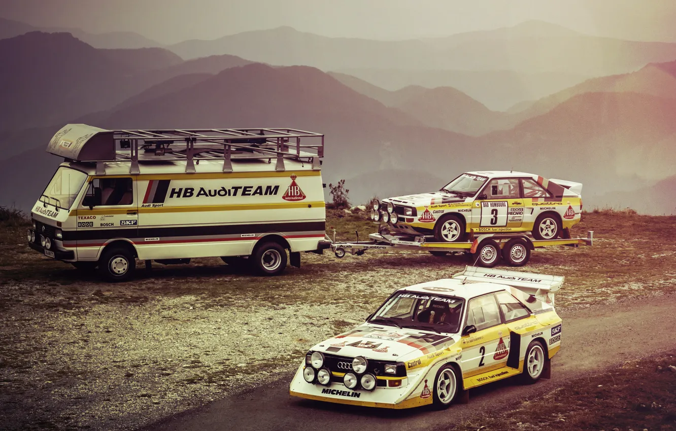 Фото обои Ралли, Автоспорт, Audi quattro Group B Rally Car