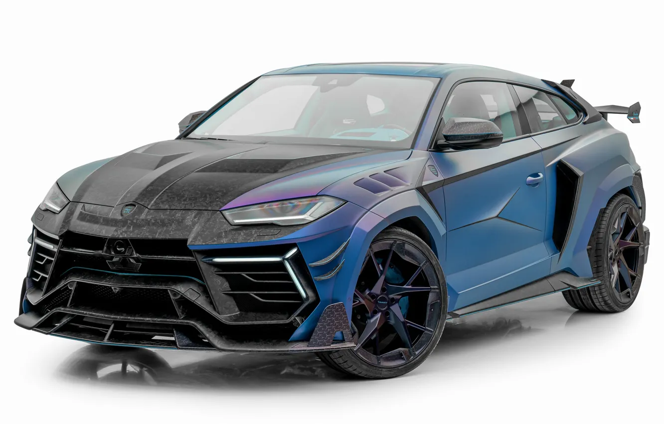 Фото обои белый фон, кроссовер, Mansory, Lamborghini Urus, 2023, Venatus Coupe Evo C