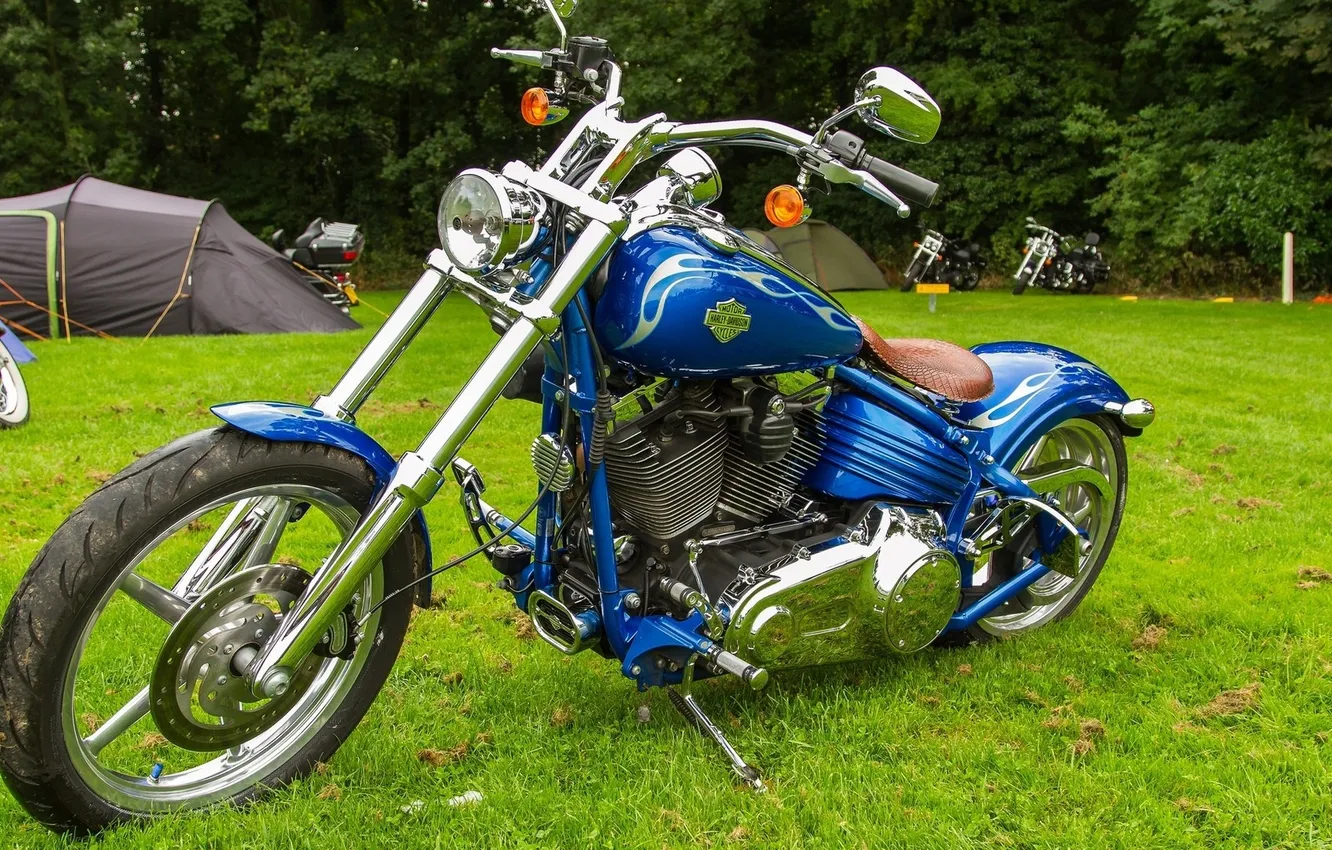 Фото обои мотоцикл, байк, harley davidson