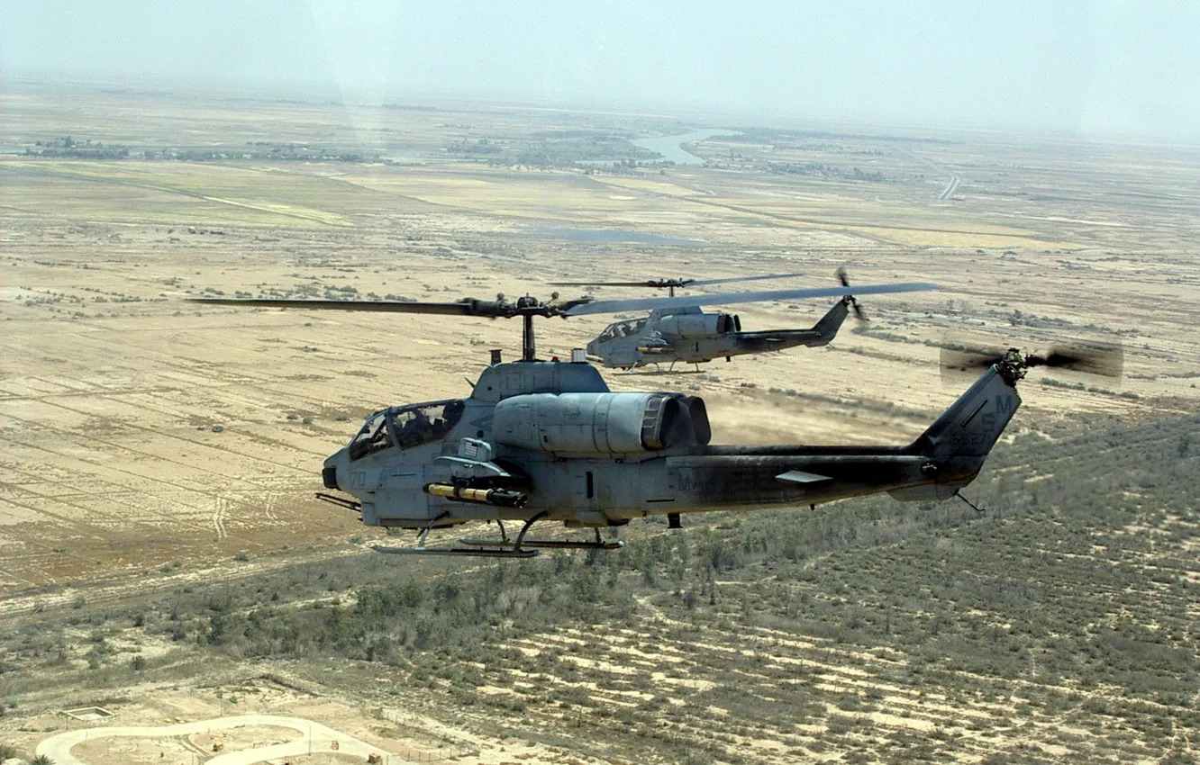 Фото обои США, Super Cobra, ударные, вертолёты, AH-1W