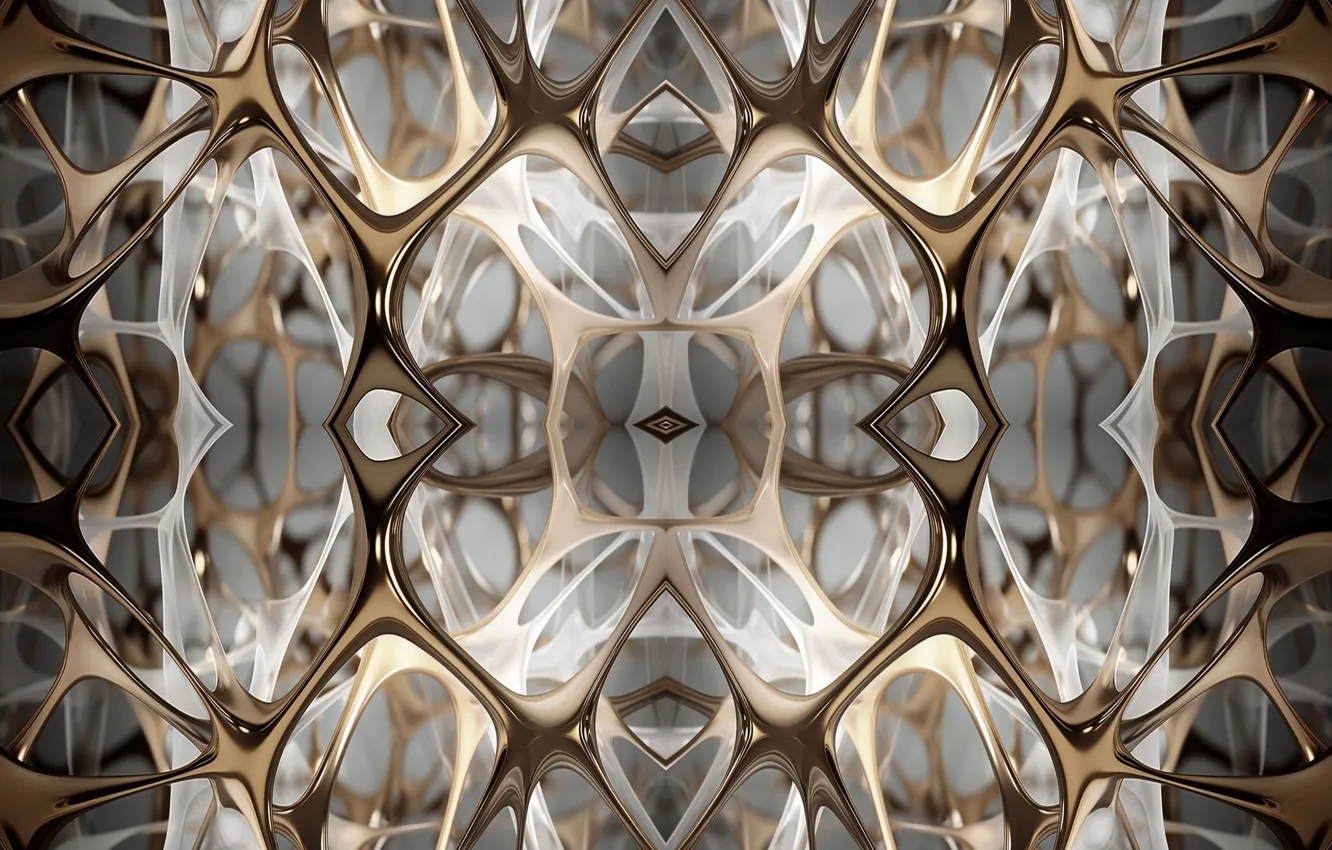 Фото обои white, design, art, fractal, illustrtion