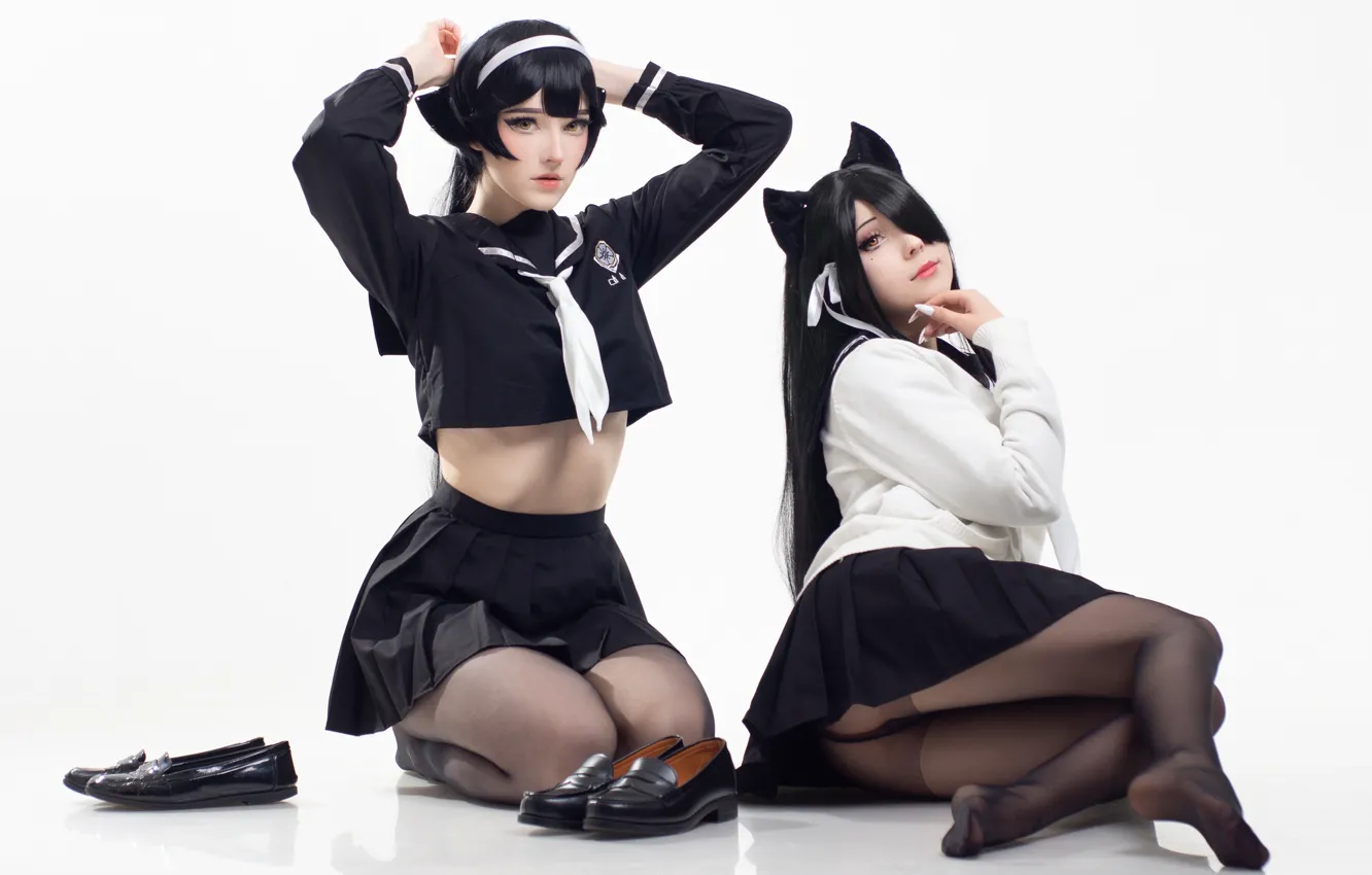 Фото обои model, women, cosplay, schoolgirl, Takao, women indoors, Atago (Azur Lane), Candy Balll