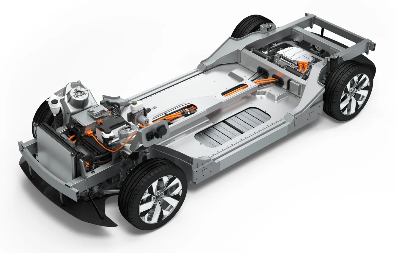 Фото обои bosch, electric car, battery, engineering, car chassis