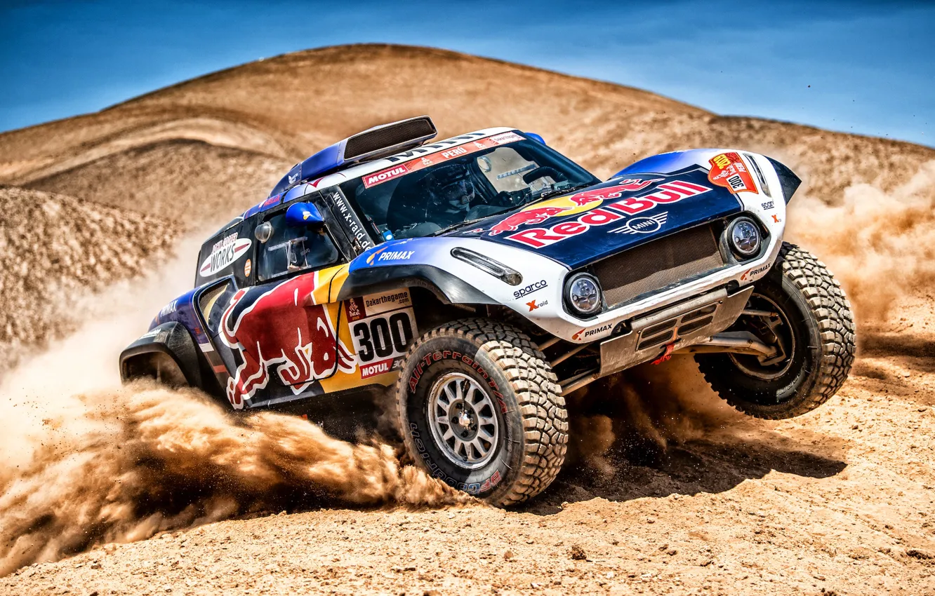 Фото обои Авто, Mini, Пустыня, Машина, Автомобиль, 300, Rally, Dakar