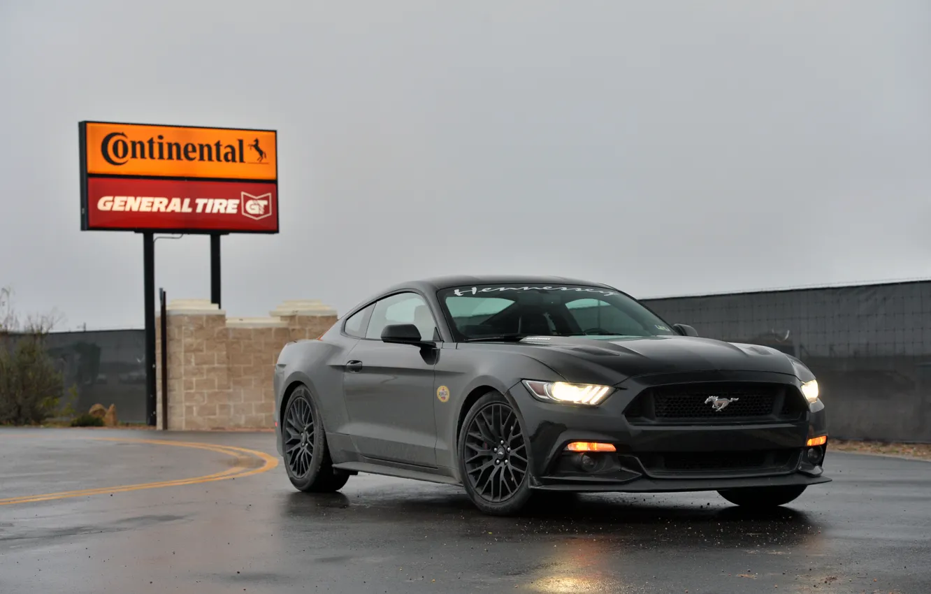 Фото обои Mustang, Ford, мустанг, форд, Hennessey, Supercharged, HPE700, 2015