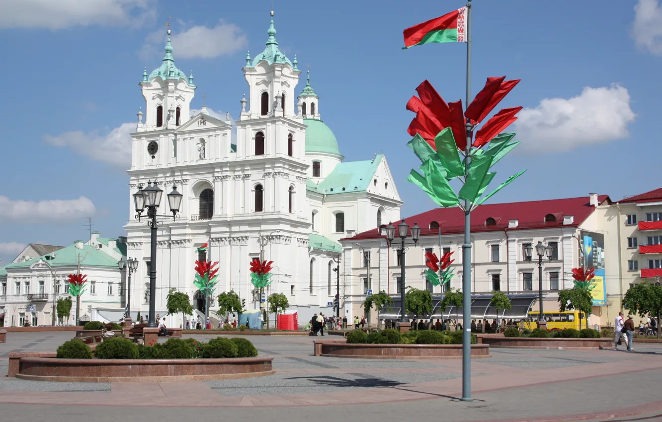 Фото обои костел, Беларусь, гродно