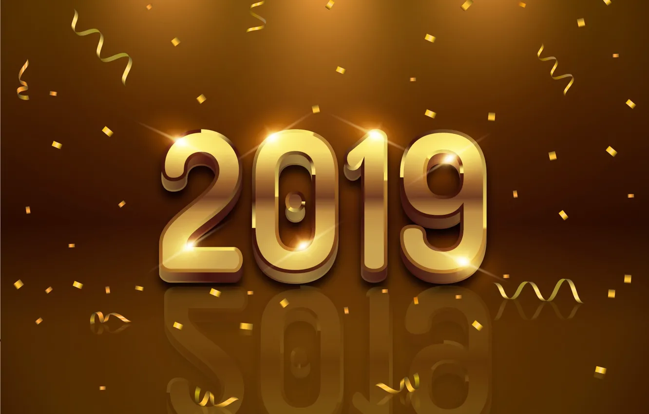 Фото обои фон, золото, Новый Год, цифры, golden, black, background, New Year