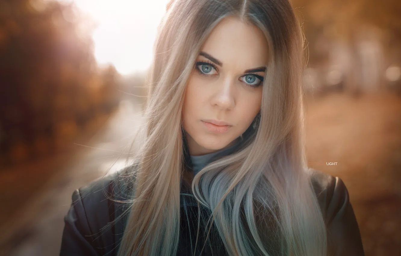 Фото обои взгляд, девушка, лицо, волосы, портрет, Alexander Drobkov-Light, Карина Керина