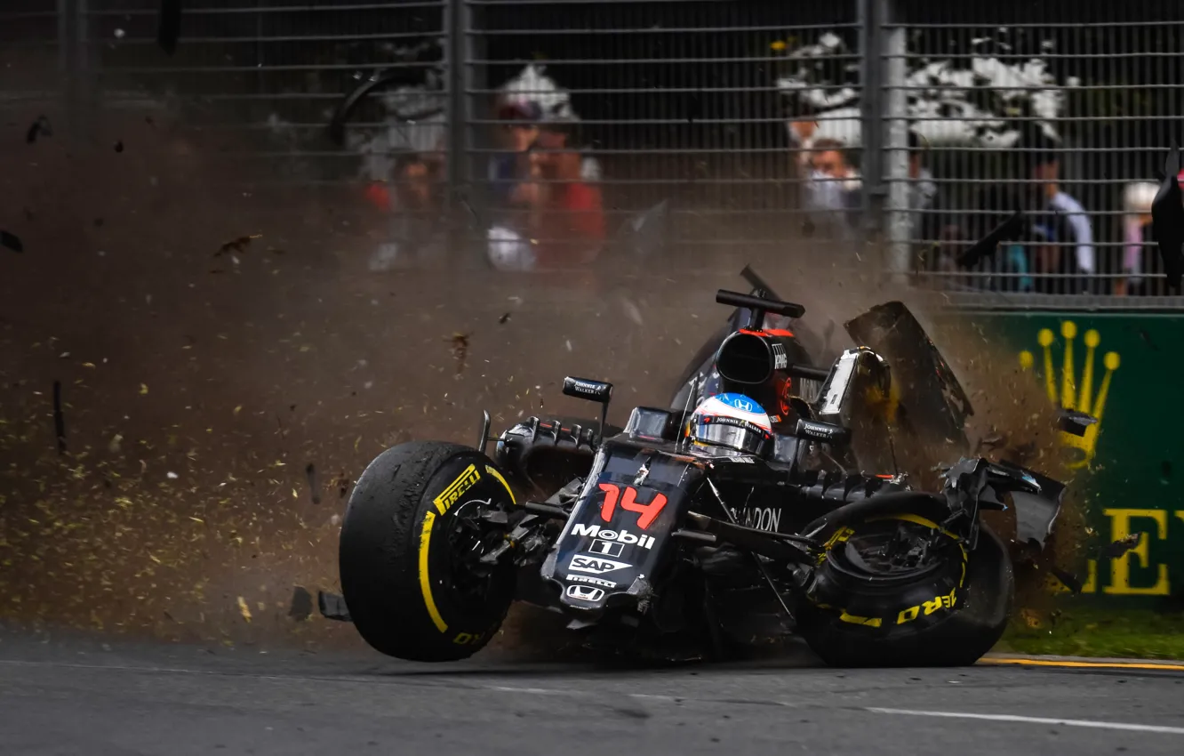 Фото обои Crash, Alonso, Fernando
