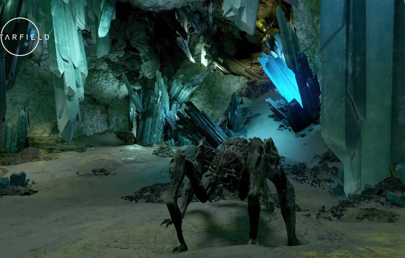 Фото обои game, Starfield, crystal, cave, adventures, screen shot, Terrormorph