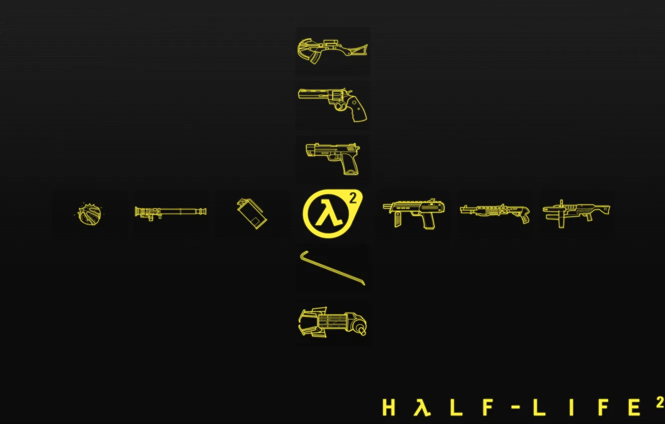 Фото обои минимализм, logo, half-life 2, арсенал